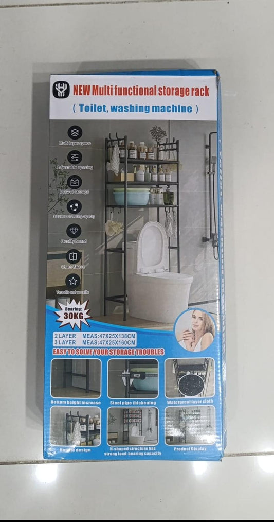 Over-The-Toilet Iron Organizer Rack