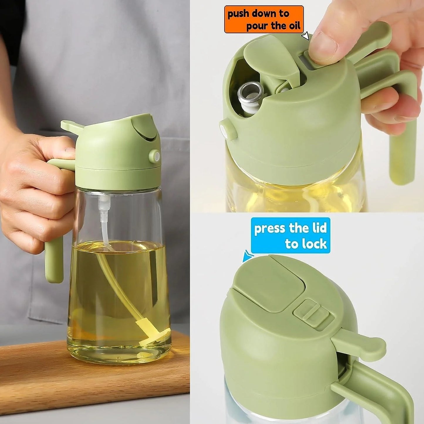 2-in-1 Glass Oil Spray Dispenser