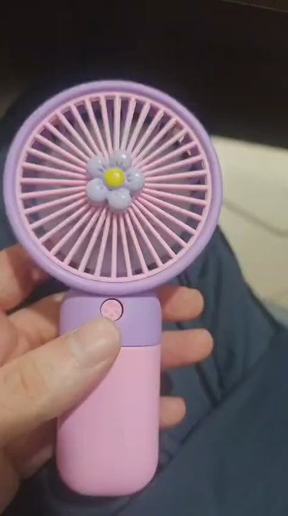 Mini Floral Handheld Fan
